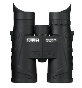Steiner 2005 T1042 Tactical 10x42mm Roof Prism, Fast-Close Focus, Black Makrolon with Rubber Armor