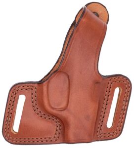 Bianchi 16862 Black Widow OWB Size 15 Tan Leather Belt Slide Compatible with Glock 20/21/29/30/37.