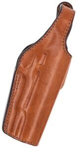 Blackhawk Bianchi 17632 19L Thumbsnap Belt Holster Size 19 Open Bottom Style Made of Leather with Tan Finish & Belt Loop Mount Type Fits Ruger
