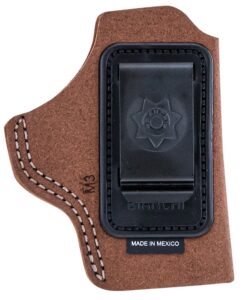 Blackhawk Bianchi 18026 6C IWB Tan Leather Belt Clip Compatible with Glock 19/23/26/27/36 Right Hand