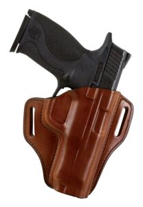 Safariland Bianchi 25016 57 Remedy OWB Size 10 Tan Leather Belt Slide Fits Colt 1911 Government Right Hand