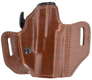 Safariland Bianchi 32831 Allusion Assent Pro-Fit OWB Size 13b Tan Leather Belt Slide Compatible with FN FNS/Ruger Security-9/Glock 1919X/23/45 Fits 4"