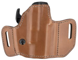 Blackhawk Bianchi 31831 Allusion Assent Pro-Fit OWB Size 11 Tan Leather Belt Slide Compatible with S&W M&P Shield/FN FNS Compact/Glock 26/27