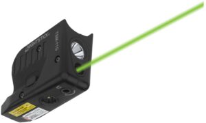 Nightstick TSM11G Tactical Weapon-Mounted Light with Green Laser Black Polymer Compatible with Glock 42/43/43X/48, 150 Lumens White LED Bulb/Green