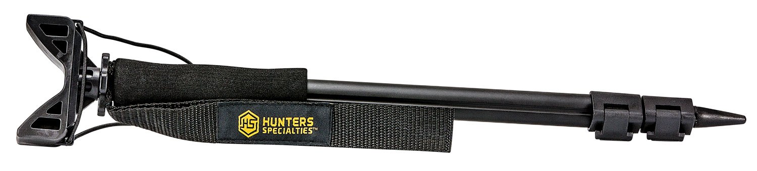 Hunters Specialties 00611 Shooter's Stick Monopod Made of Aluminum with Black Finish, 17-36" Vertical Adjustment, Contoured Gun Rest, Wrist Strap
