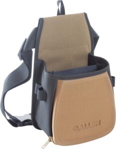 Allen Company 8303 Eliminator Basic Double Compartment Shooting Bag Black with Tan Accents, Elastic Loops, Side Pockets & Molded Components 7" X