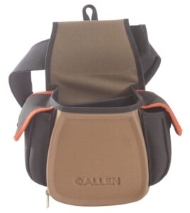 Allen Company 8306 Eliminator Pro Double Compartment Shooting Bag Black with Coffee & Copper Accents, Elastic Loops, Side Pockets & D-Ring 7"