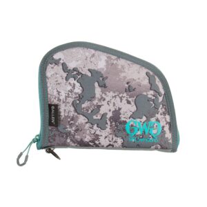 Allen Company Girls with Guns 918 in the Shade Handgun Case 8" Gray/Teal/Shade Camo, Locking Zipper