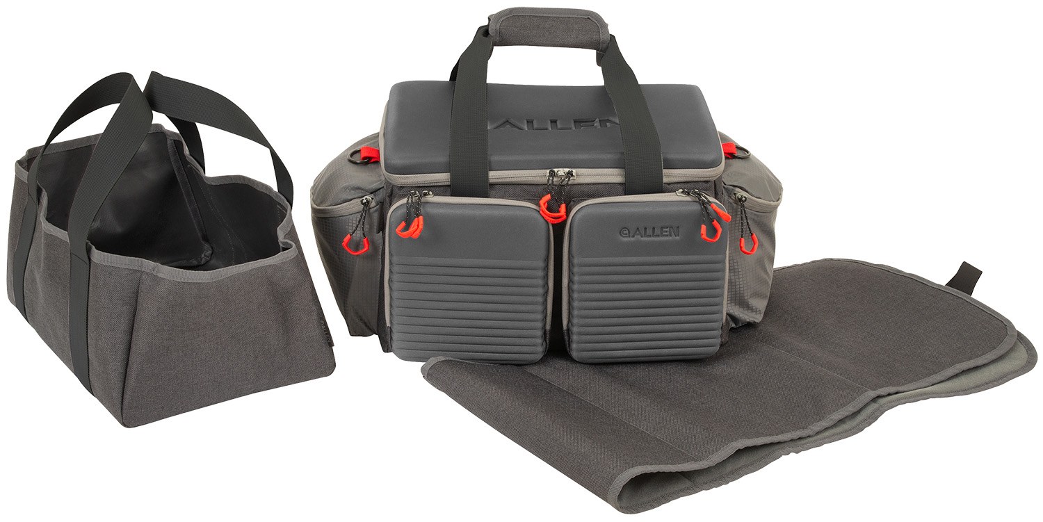 Allen Company 8325 Competitor Premium Gray Molded Lockable Range Bag with Internal Tote & Fold-Up Gun Mat
