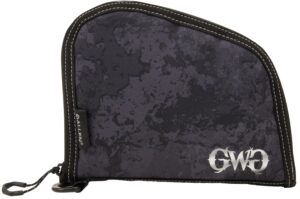 Allen Company Girls with Guns 9078 Midnight Handgun Case 8" Black/Shade Blackout Camo, Locking Zipper