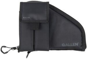 Allen Company 78-7 Pistol Case with Magazine Pouch Black Nylon Fits Compact Handguns