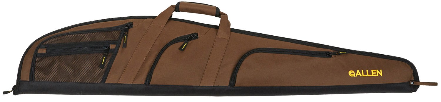 Allen Company 99452 Daytona Shotgun Case 52" Mocha Brown Endura with Black Trim Adjustable Sling, 4 Pockets & Easy Clean Lining
