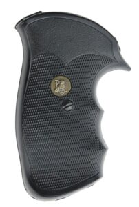 Lyman Pachmayr 03292 Gripper Grip Checkered Black Rubber with Finger Grooves for S&W N Frame