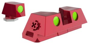 Cross Armory CRGSS-RD Standard 3 Point Fiber Sight Green Red Frame Fits Glock