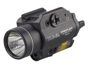 Streamlight 69230 TLR-2s Weapon Light with Strobe White C4 LED 300 Lumens CR123A Lithium Battery Black Anodized Aluminum Red Laser