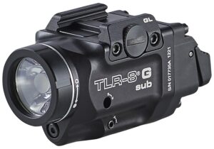 Streamlight 69431 TRL-8 G Sub Gun Light with Green Laser Black Anodized 500 Lumens White LED Glock 43X MOS/48 MOS/43X/48 with Rail