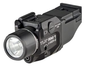 Streamlight 69444 TLR-1 RM with Laser Black Anodized Aluminum, 500 Lumens White LED Bulb/Green Laser, 210 Meters Beam, Picatinny Rail Mount