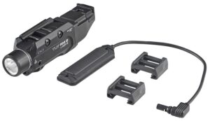 Streamlight 69447 TLR-2 RM with Laser Black Aluminum, 1,000 Lumens White LED Bulb/Red Laser, 297 Meters Beam, Picatinny Rail Mount