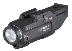 Streamlight 69448 TLR-2 RM with Laser Black Aluminum, 1,000 Lumens White LED Bulb/Red Laser 297 Meters Beam, Picatinny Rail Mount