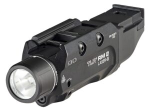 Streamlight 69454 TLR-2 RM with Laser Black Anodized Aluminum, 1,000 Lumens White LED Bulb/Green Laser, 297 Meters Beam, Picatinny Rail Mount