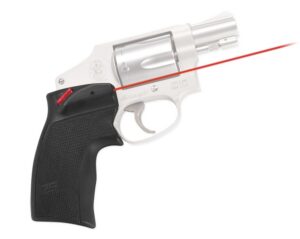 Crimson Trace 0151301 Accu-Grips Laser Sight Defender Series Black Polymer, Red Laser 5mW Output, 633nM Wavelength, Fits S&W J Frame Round