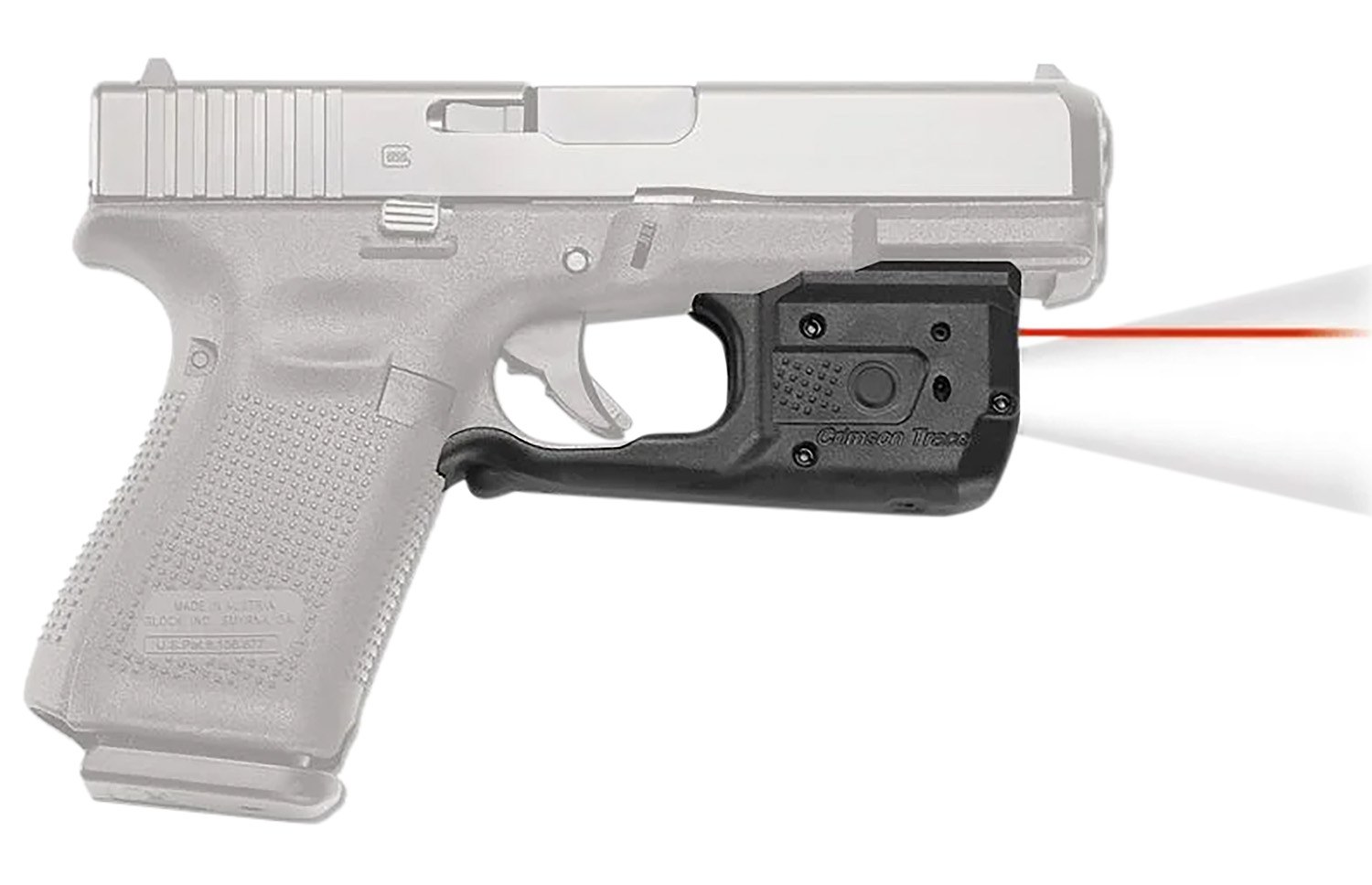 Crimson Trace 0169401 Laserguard Pro Compatible with Glock Full & Compact, Red Laser/White Light