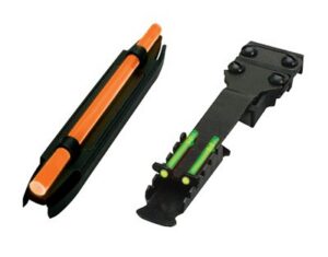HiViz C3002 C-Series Magnetic Turkey/Deer Sight Set Black | Orange Fiber Optic Front Sight Green Fiber Optic Rear Sight