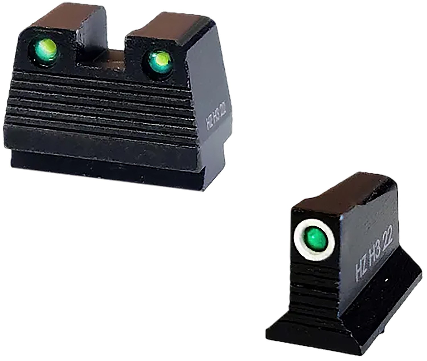 HiViz GMNG21-2 Co-Witness Tritium Night Sight Set Green Fits Glock MOS Models 9mm/40 S&with 357 Sig