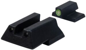 Heckler & Koch HK 51000933 Night Sight Set Fixed Green Tritium Black Frame Fits HK VP9/P30/VP40/HK45