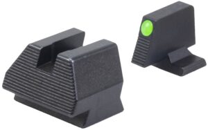 Heckler & Koch HK 51000938 Night Sight Set Fixed Extended Green Tritium/Black Frame, Fits H&K VP9 9mm Luger