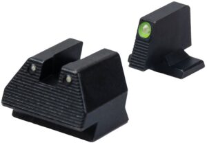 Heckler & Koch HK 51000939 Night Sight Set Fixed Green Tritium/Black Frame Fits HK VP9 9mm Luger