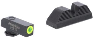 AmeriGlo GL352 Protector Sight Set for Glock Green Tritium LumiGreen Outline Front Sight-Black Serrated Rear Sight