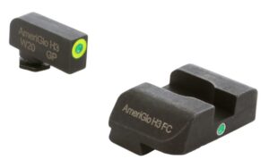 AmeriGlo GL301 I-Dot Sight Set for Glock Green Tritium LumiGreen Outline Front Sight-Green Tritium Rear Sight