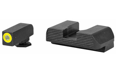 Ameriglo Sights Protector Set Black Serrated Rear Pro Glo Lime Tritium Front Most Glocks - Image 2