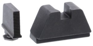 AmeriGlo GL470 Optic Compatible Sight Set for Glock 2XL Tall Serrated Front Sight- Black Rear Sight