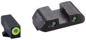 AmeriGlo GL822 Trooper Sight Set for Glock Green Tritium LumiGreen Outline Front Sight-Green Tritium Black Outline Rear Sight