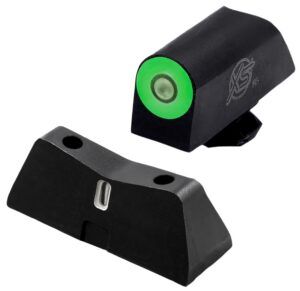 XS Sights GLX202S5G DXT2 Pro Night Sight Set Green Tritium Front/Black Oxide Frame Compatible with Glock 42/43/43X/48