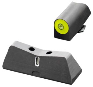XS Sights GL0011S5Y DXT2 Big Dot Night Sights Fits Glock Black | Green Tritium Yellow Outline Front Sight Green Tritium White Outline Bar Rear Sight