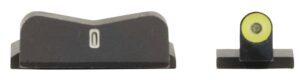 XS Sights SW0029S5Y DXT2 Big Dot Night Sights- Smith and Wesson Black | Green Tritium Yellow Outline Front Sight Green Tritium White Outline Bar Rear
