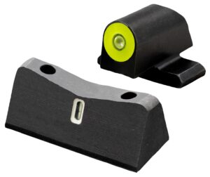 XS Sights SI0013S5Y DXT2 Big Dot Night Sights- Sig Sauer- Springfield Armory Black | Green Tritium Yellow Outline Front Sight Green Tritium White