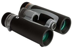 Konus 2349 Prince 10x42mm Bak-4 Prism, Center Focus, Black/Silver Aluminum with Rubber Armor