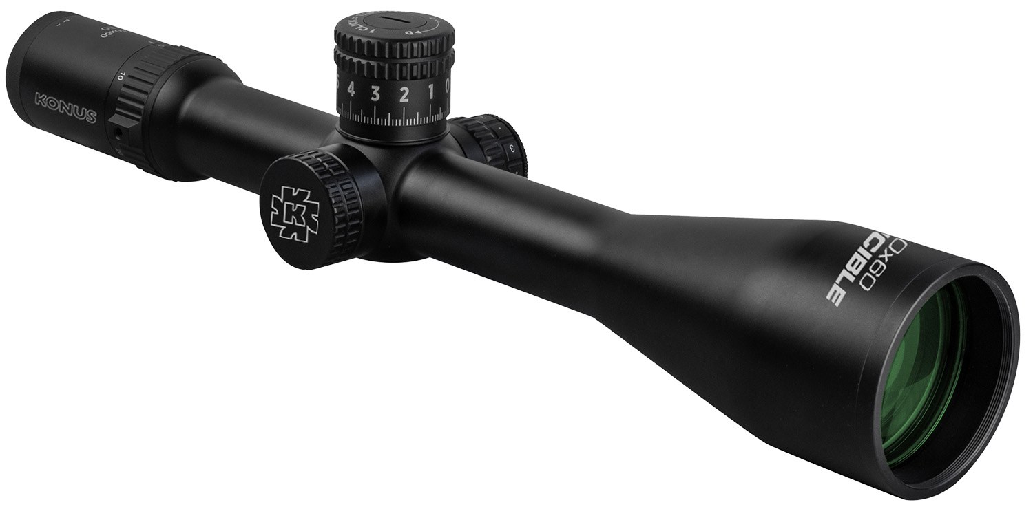 Konus 7177 Invincible 5-50x60 34mm Tube Fine Crosshair with Illuminated Dot Reticle