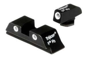 Trijicon 600210 Bright & Tough Night Sights Green/Tritium White Outline Front Sight-Green/Tritium White Outline Rear Sight Glock 17/17L/19