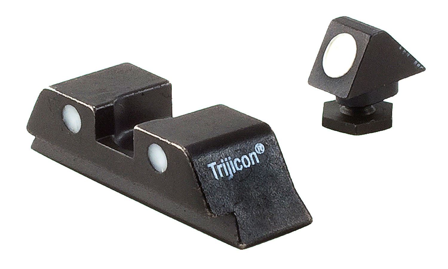 Trijicon 600234 Bright & Tough Steel Sights Black White Dot Front Sight-Black White Dots Rear Sight-Glock 17 MOS/19 MOS/34 MOS (No Tritium)
