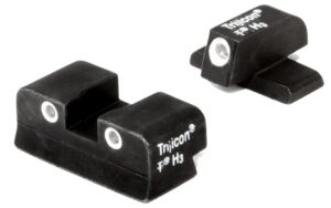 Trijicon 600465 Bright & Tough Night Sights Green/Tritium White Outline Front Sight-Green/Tritium White Outline Rear Sight Sig Sauer .40