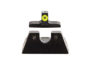 Trijicon 600895 HD XR Night Sight Set Green Tritium/Yellow Outline Front, Green Tritium Rear, Black Frame, Fits H&K VP9/45C/45C