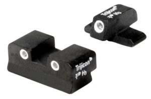 Trijicon 600988 Bright & Tough Night Sights Green/Tritium White Outline Front Sight-Green/Tritium White Outline Rear Sight FN509