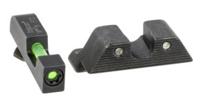 Trijicon 601102 DI Night Sight Set Green Tritium/Fiber Optic/Black Outline Front, Green Tritium Rear, Black Frame, Fits Most Glock *Does Not Fit MOS