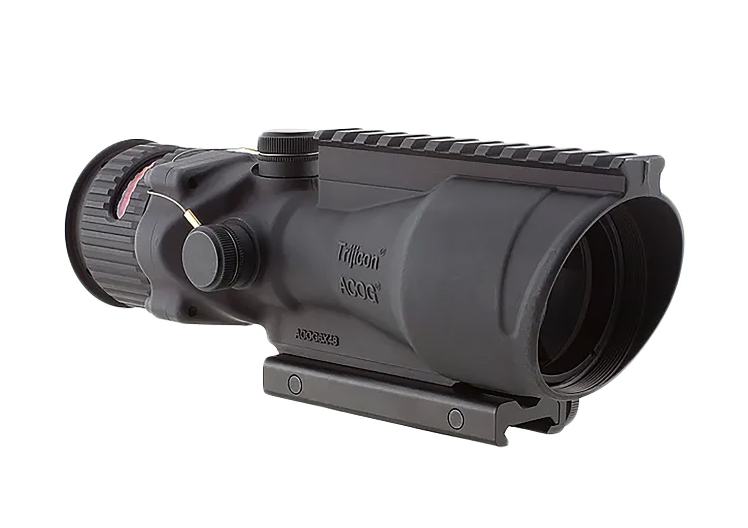 Trijicon 100005 ACOG with TA75 Mount Matte Black 6x48mm Illuminated Red Horseshoe/Dot 308 BAC Reticle