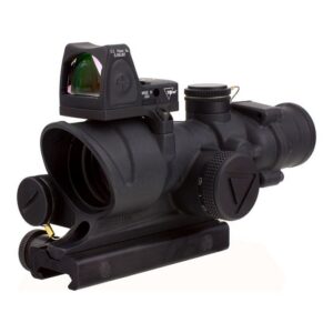 Trijicon TA02 ACOG 4X32MM Scope LED Crosshair .223 Reticle with RM06 RMR ACOG LED 4X32MM Red Crosshair Black with TA51 Mount & RM06 RMR